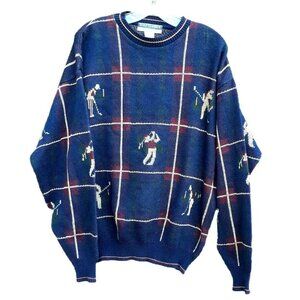Vintage 90s Golf Classics Munsingwear Golfer Graphic Tartan Plaid  Sweater L…